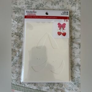 Recollections hearts and a bow stencil